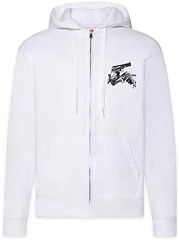 Urban Backwoods Veritas Aequitas Herren Zipper Hoodie Kapuzenpullover Weiß Größe L von Urban Backwoods