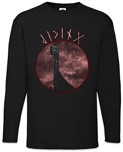 Urban Backwoods Viking Ship Dragon Head Herren Langarm T-Shirt Schwarz Größe 2XL von Urban Backwoods