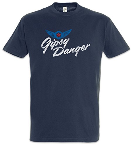 Urban Backwoods Vintage Gipsy Danger Logo Herren T-Shirt Blau Größe 2XL von Urban Backwoods