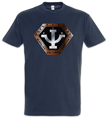 Urban Backwoods Vintage Psi Corps Logo Herren T-Shirt Blau Größe 3XL von Urban Backwoods