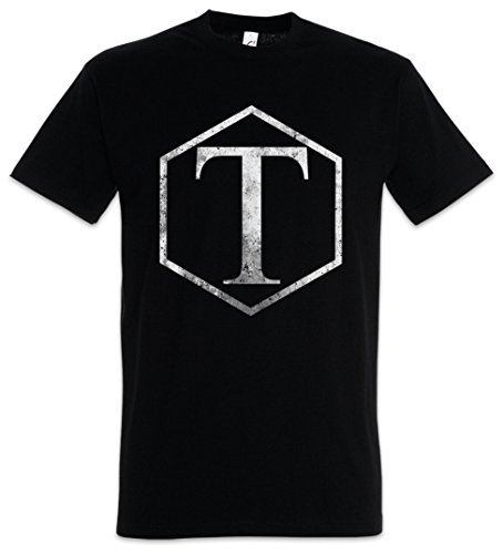 Urban Backwoods Vintage Torchwood Classic Logo Herren T-Shirt Schwarz Größe L von Urban Backwoods