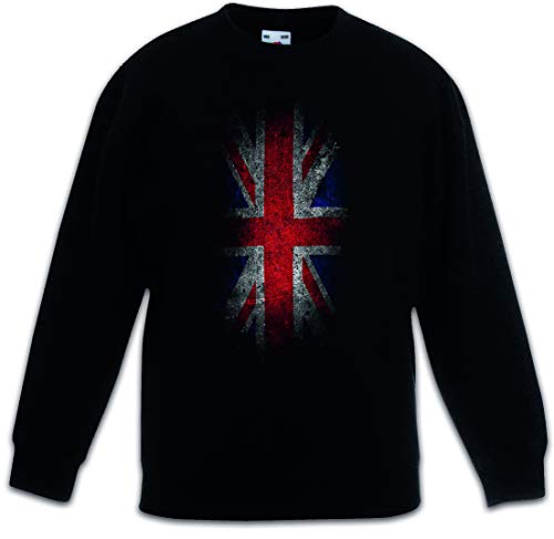 Urban Backwoods Vintage UK Union Jack Flag Kinder Jungen Mädchen Pullover Schwarz Größe 10 Jahre von Urban Backwoods