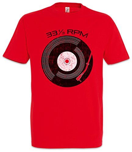 Urban Backwoods Vinyl 33 RPM Herren T-Shirt Rot Größe XL von Urban Backwoods