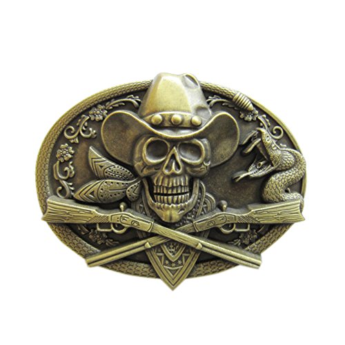 Urban Backwoods Western Pirate Skull I Gürtelschnalle für Wechselgürtel Buckle von Urban Backwoods