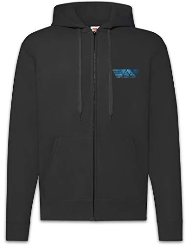 Urban Backwoods Weyland Corporation I Herren Zipper Hoodie Kapuzenpullover Schwarz Größe XL von Urban Backwoods