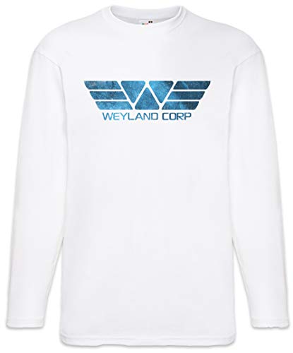 Urban Backwoods Weyland Corporation II Herren Langarm T-Shirt Weiß Größe L von Urban Backwoods