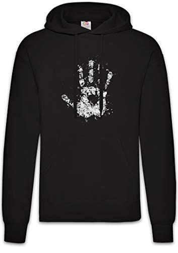 Urban Backwoods White Hand II Hoodie Kapuzenpullover Sweatshirt Schwarz Größe L von Urban Backwoods