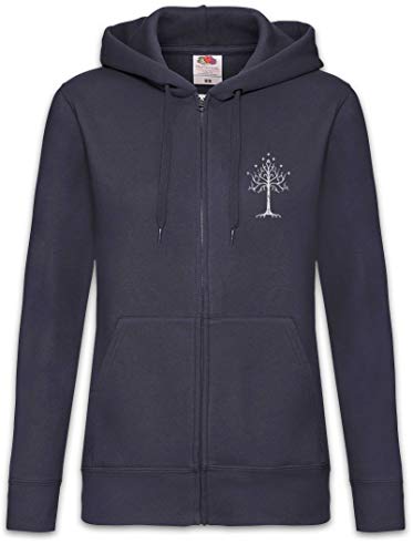 Urban Backwoods White Tree Damen Zipper Hoodie Kapuzenpullover Blau Größe 2XL von Urban Backwoods