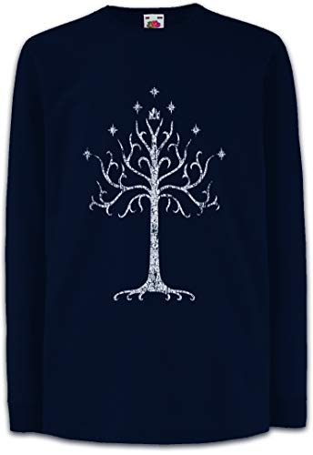 Urban Backwoods White Tree Kinder Kids Mädchen Jungen Langarm T-Shirt Blau Größe 12 Jahre von Urban Backwoods