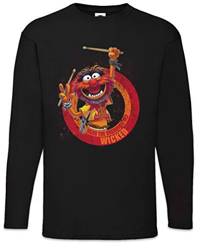 Urban Backwoods Wicked Drummer Herren Langarm T-Shirt Schwarz Größe 2XL von Urban Backwoods