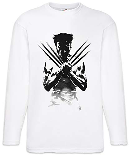 Urban Backwoods Wolverine Shadow Warrior Herren Langarm T-Shirt Weiß Größe 2XL von Urban Backwoods