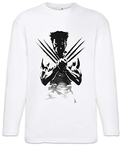 Urban Backwoods Wolverine Shadow Warrior Herren Langarm T-Shirt Weiß Größe S von Urban Backwoods