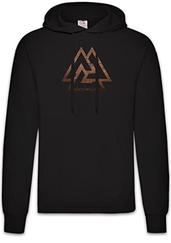 Urban Backwoods Wooden Valknut Hoodie Kapuzenpullover Sweatshirt Schwarz Größe 3XL von Urban Backwoods