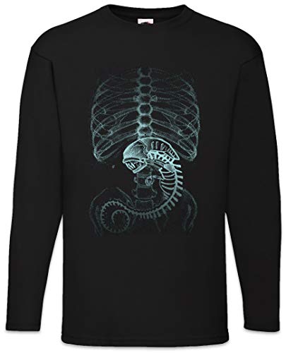 Urban Backwoods Xenomorph Alien Herren Langarm T-Shirt Schwarz Größe 2XL von Urban Backwoods