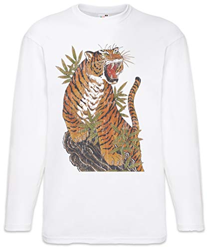 Urban Backwoods Yak Tiger Herren Langarm T-Shirt Weiß Größe XL von Urban Backwoods