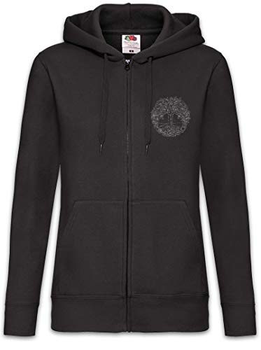 Urban Backwoods Yggdrasil VI Damen Zipper Hoodie Kapuzenpullover Schwarz Größe M von Urban Backwoods
