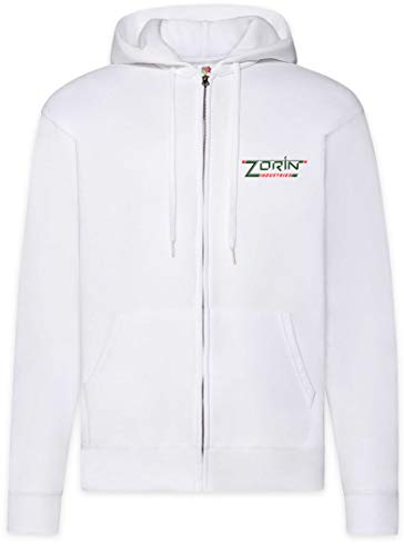 Urban Backwoods Zorin Industries I Herren Zipper Hoodie Kapuzenpullover Weiß Größe XL von Urban Backwoods