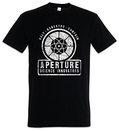 Urban Backwoods Vintage Aperture Science Innovators Herren T-Shirt Schwarz Größe 3XL von Urban Backwoods