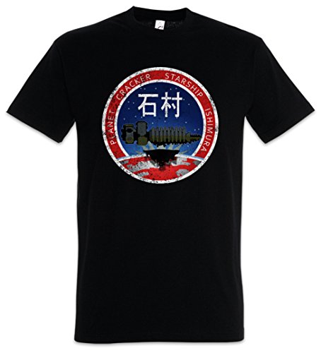 Urban Backwoods Vintage Planet Cracker Starship Ishimura Logo Herren T-Shirt Schwarz Größe L von Urban Backwoods