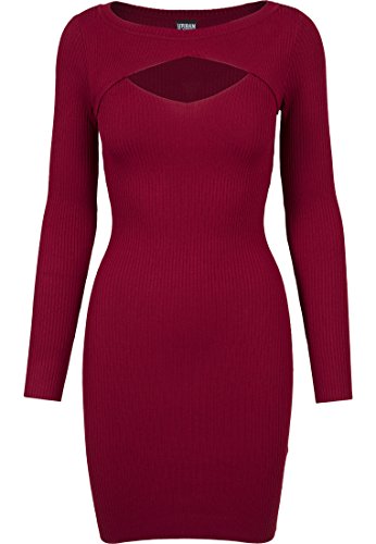 Urban Classics Damen Kvinder skåret ud kjole Kleid, Burgundy, S EU von Urban Classics