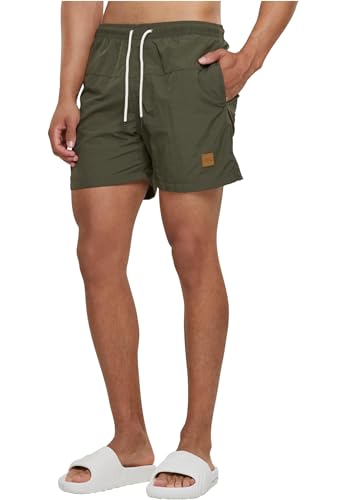 Urban Classics Herren Badehose Block Swim Shorts Olive, 4XL von Urban Classics