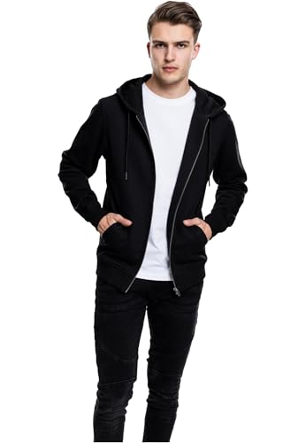 Urban Classics Herren Basic Zip Hoody Kapuzenpullover, per Pack Schwarz (Black 7), XX-Large (Herstellergröße: XXL) von Urban Classics