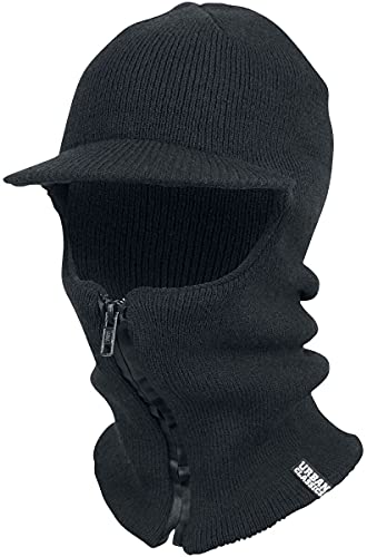 Urban Classics TB1685 Unisex Sturmhaube Zipped Balaclava Visor Schwarz (Black 7), One Size von Urban Classics