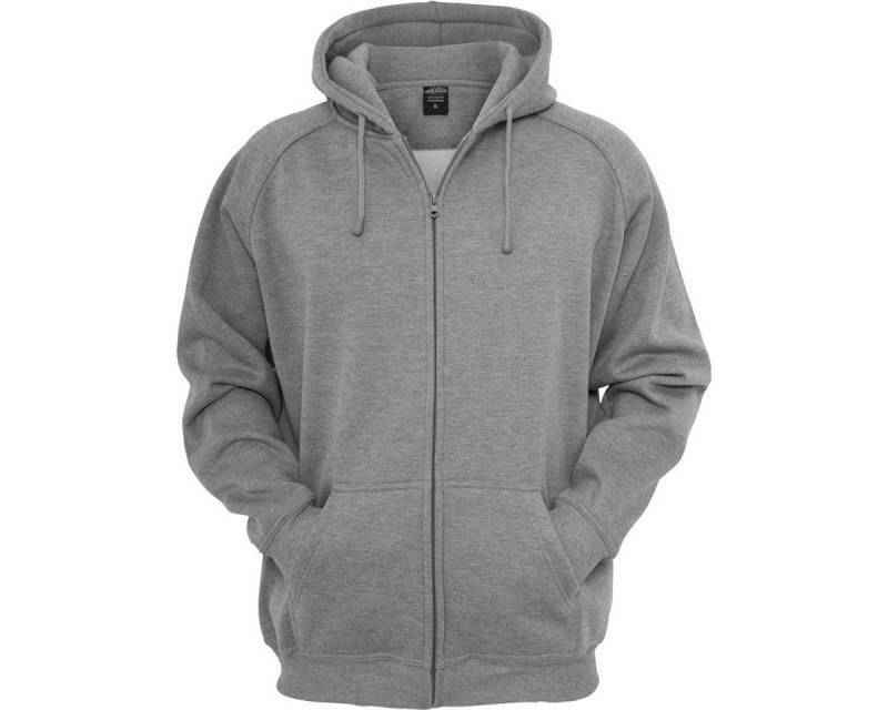 Urban Classics Plus Size Sweatjacke XXL Kapuzen-Sweatjacke grau melange Urban Classics von Urban Classics Plus Size