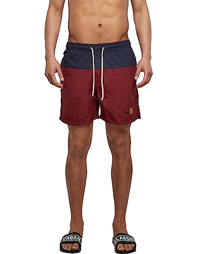 Urban Classics Herren Badehose Block Swim Shorts nvy/burgundy XXL von Urban Classics