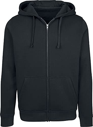 Build Your Brand Herren Merch Zip Hoody Jacke, per pack Schwarz (Black 00007), XXXX-Large (Herstellergröße: 4XL) von Build Your Brand