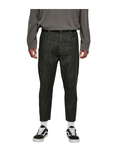Urban Classics Herren Cropped Tapered Jeans realblack Washed, 36 von Urban Classics