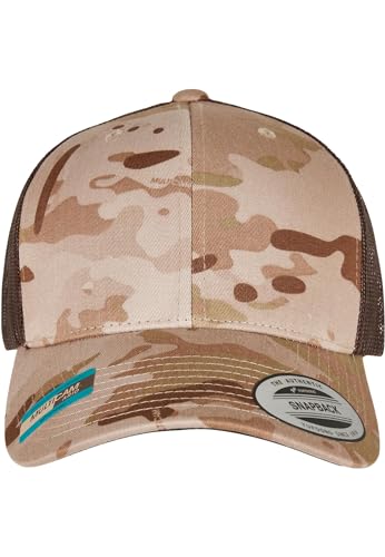 Flexfit Unisex Cap Retro Trucker Multicam, Trucker Cap im Camo-Design, Snapback Cap von Urban Classics