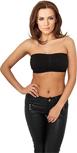 Urban Classics Damen Top Ladies Pads Bandeau, Trägerloser Bandeau für Frauen mit integrierten Brust-Pads, black, M von Urban Classics