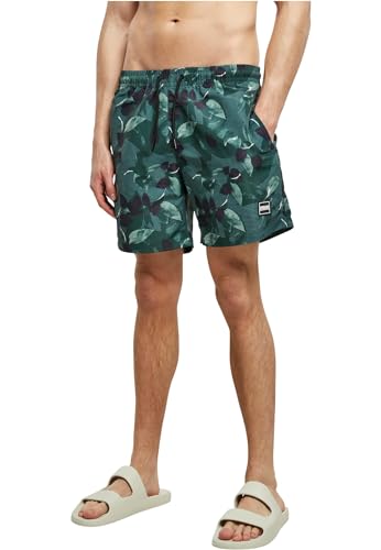 Pattern Swim Shorts greenleafs S von Urban Classics