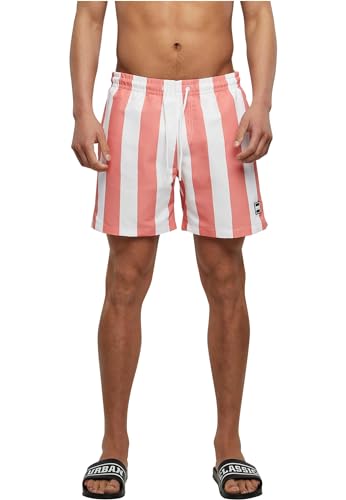 Pattern Swim Shorts palepinkbarstripe XXL von Urban Classics