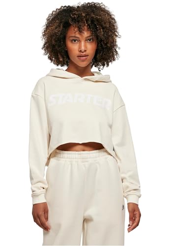STARTER BLACK LABEL Damen Ladies Starter Cropped Hoody palewhite, M von STARTER BLACK LABEL