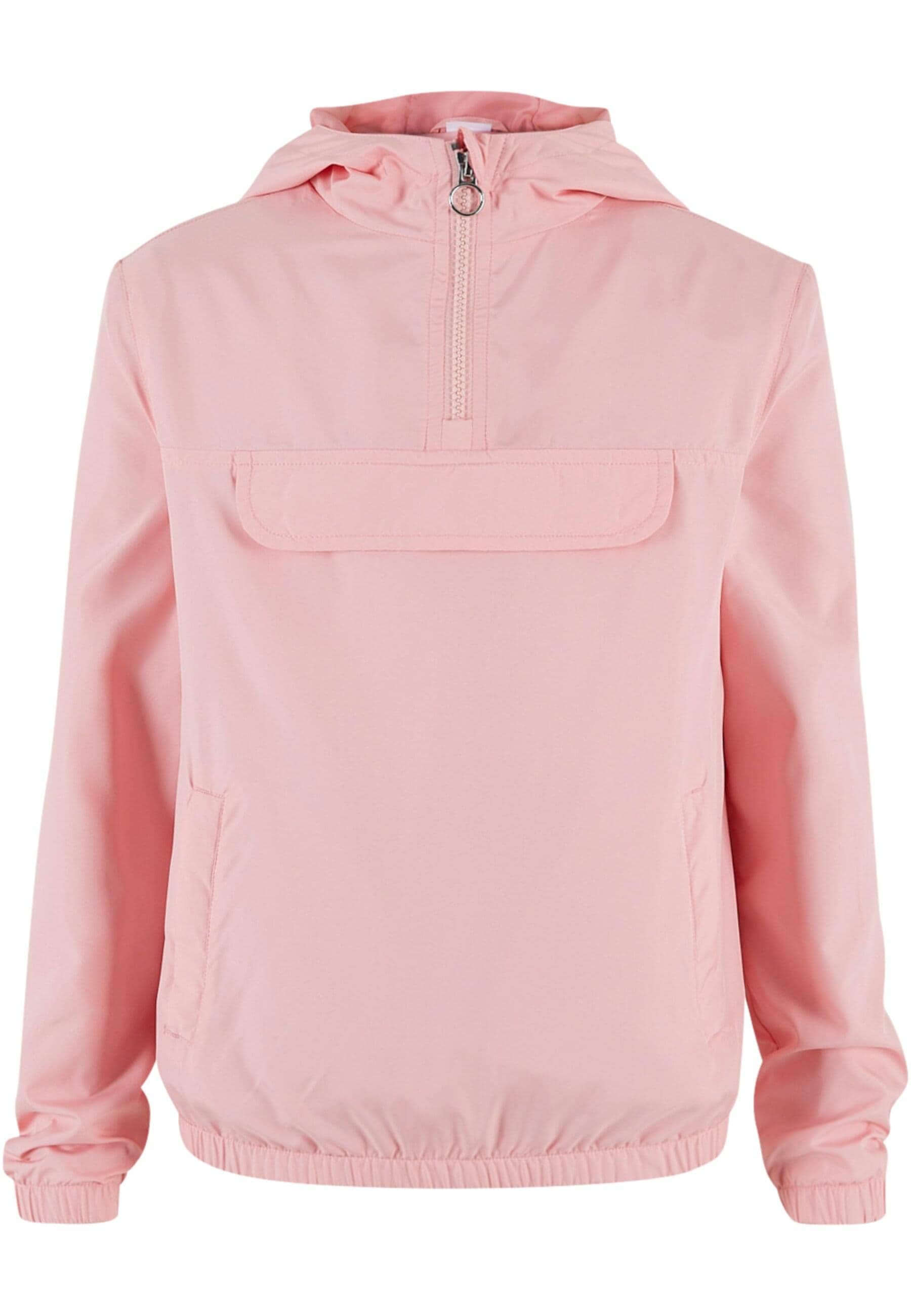 URBAN CLASSICS Allwetterjacke "Urban Classics Damen Girls Basic Pullover Jacket" 1 Stk. tlg. mit Kapuze von Urban Classics