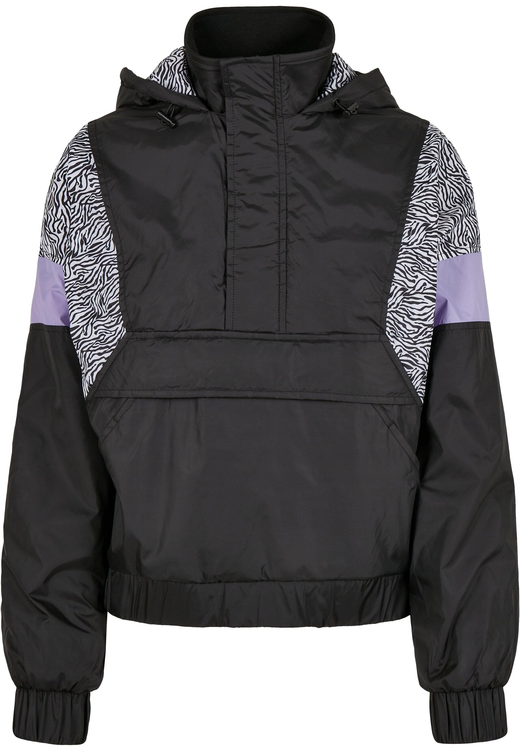 URBAN CLASSICS Allwetterjacke "Urban Classics Damen Ladies AOP Mixed Pull Over Jacket" 1 Stk. tlg. mit Kapuze von Urban Classics