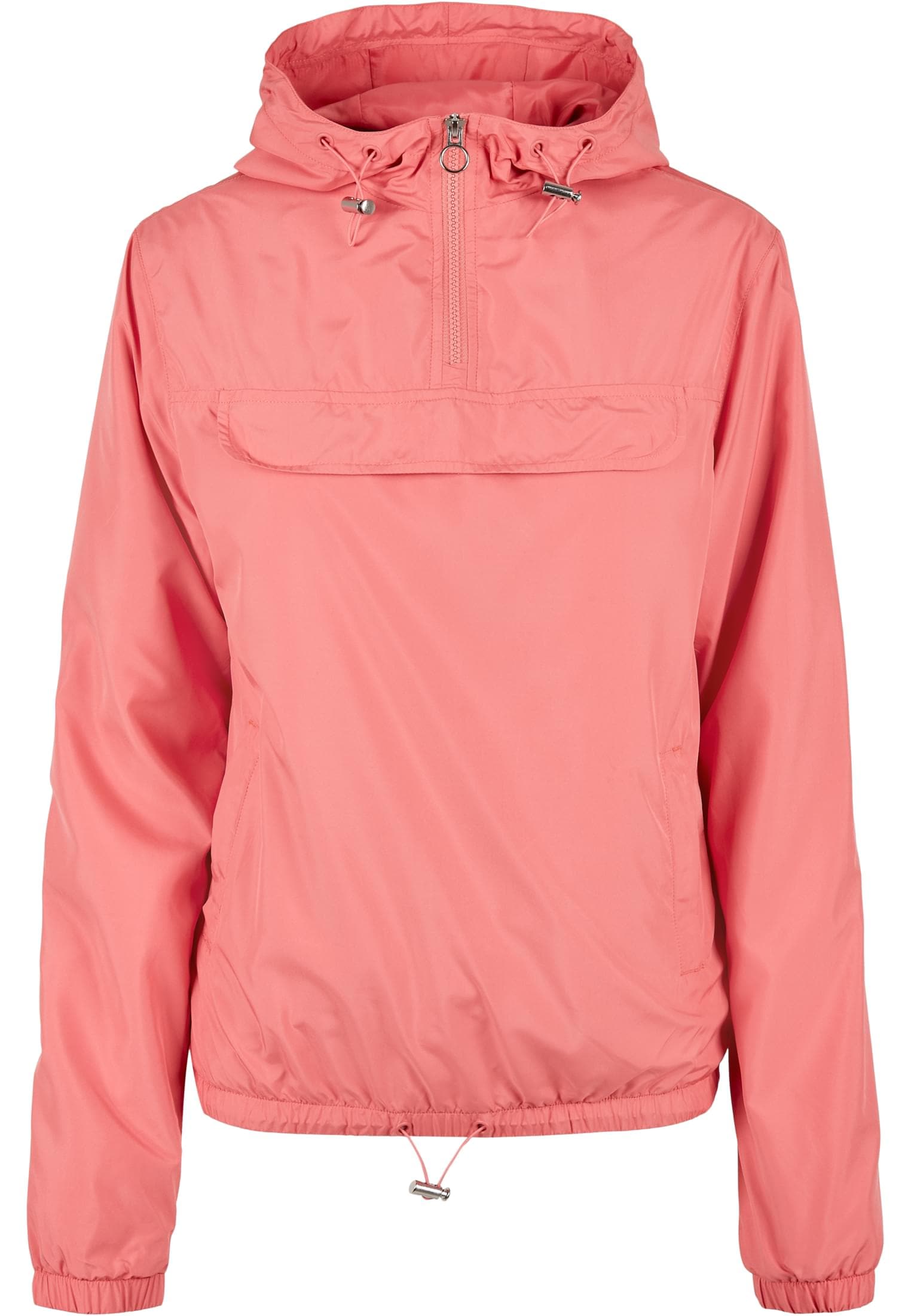 URBAN CLASSICS Allwetterjacke "Urban Classics Damen Ladies Basic Pull Over Jacket" 1 Stk. tlg. mit Kapuze von Urban Classics