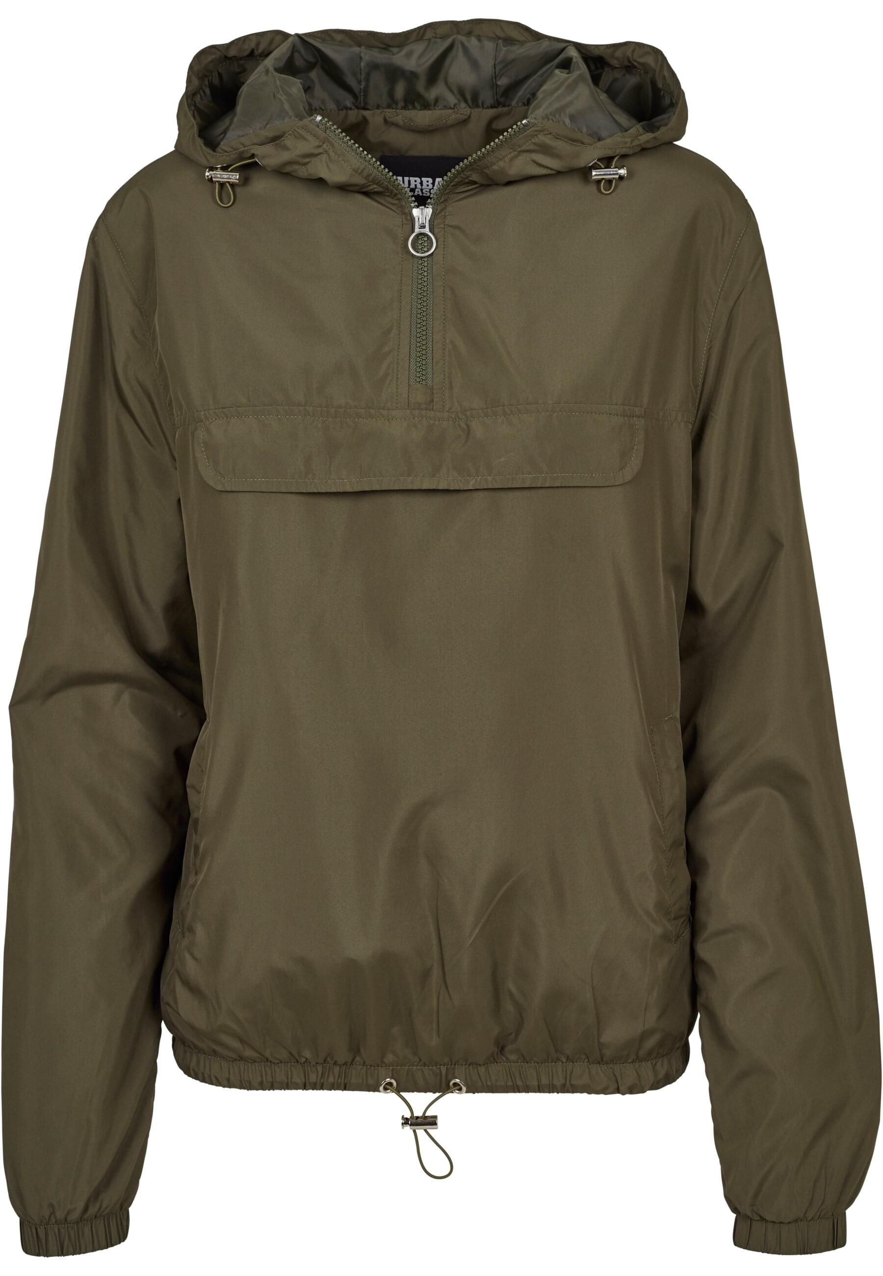 URBAN CLASSICS Allwetterjacke "Urban Classics Damen Ladies Basic Pull Over Jacket" 1 Stk. tlg. mit Kapuze von Urban Classics