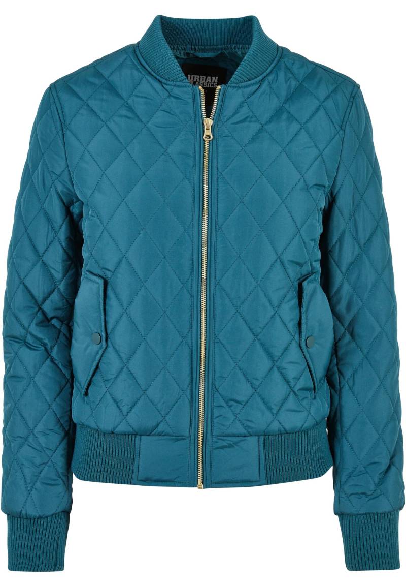 URBAN CLASSICS Allwetterjacke "Urban Classics Damen Ladies Diamond Quilt Nylon Jacket" 1 Stk. tlg. ohne Kapuze von Urban Classics