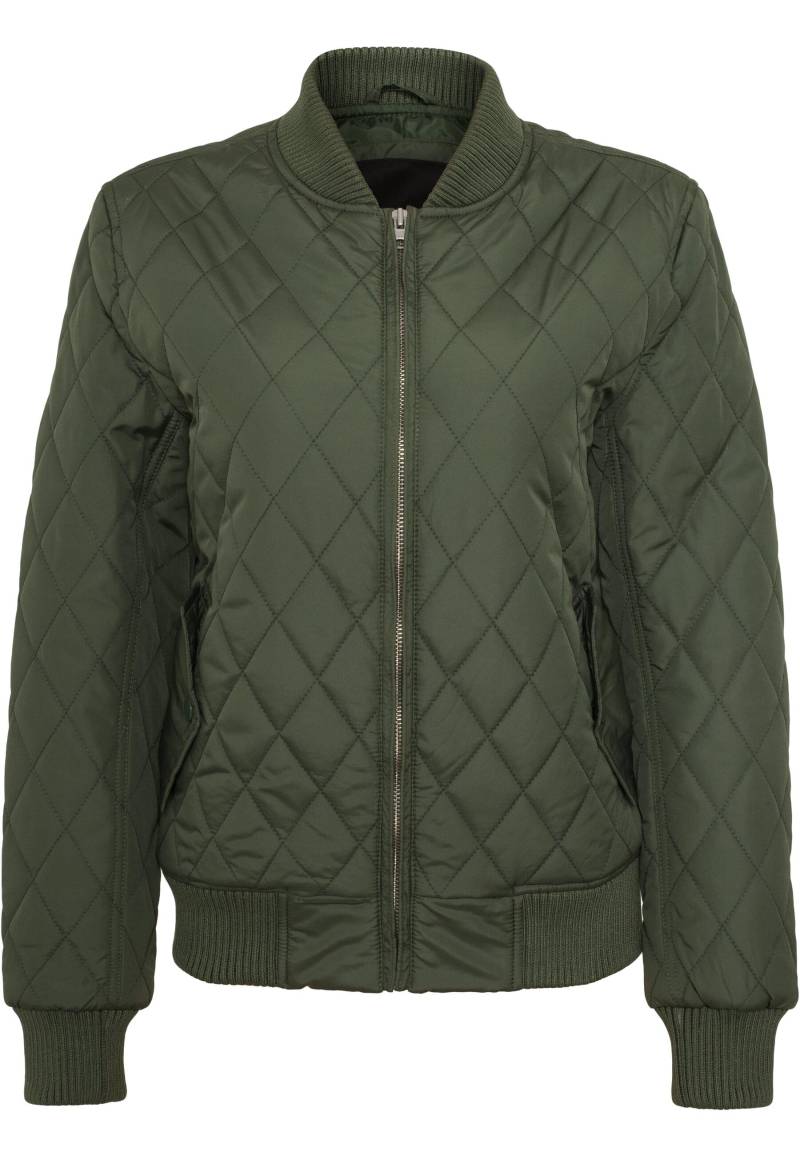 URBAN CLASSICS Allwetterjacke "Urban Classics Damen Ladies Diamond Quilt Nylon Jacket" 1 Stk. tlg. ohne Kapuze von Urban Classics