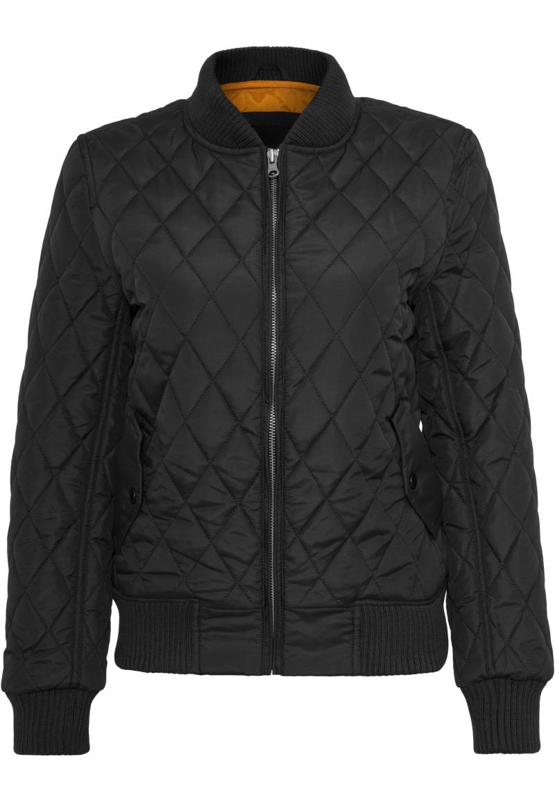 URBAN CLASSICS Allwetterjacke "Urban Classics Damen Ladies Diamond Quilt Nylon Jacket" 1 Stk. tlg. ohne Kapuze von Urban Classics