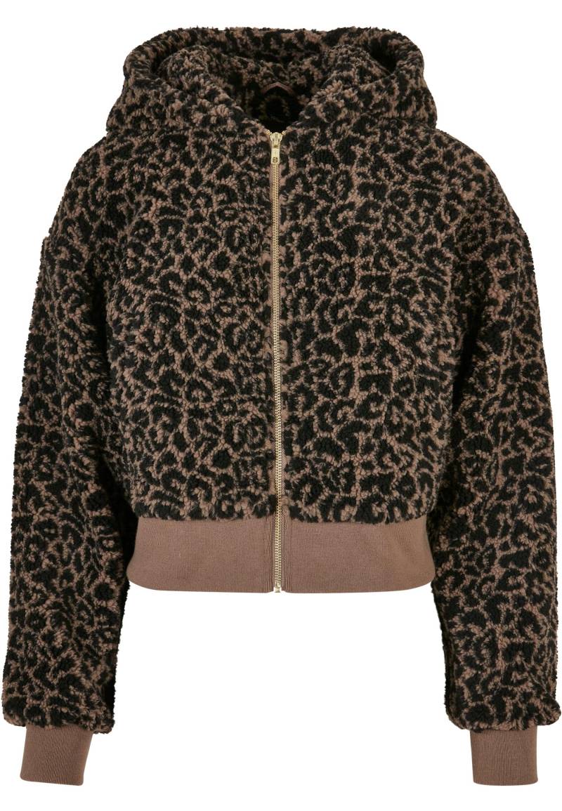 URBAN CLASSICS Allwetterjacke "Urban Classics Damen Ladies Short Oversized AOP Sherpa Jacket" 1 Stk. tlg. mit Kapuze von Urban Classics