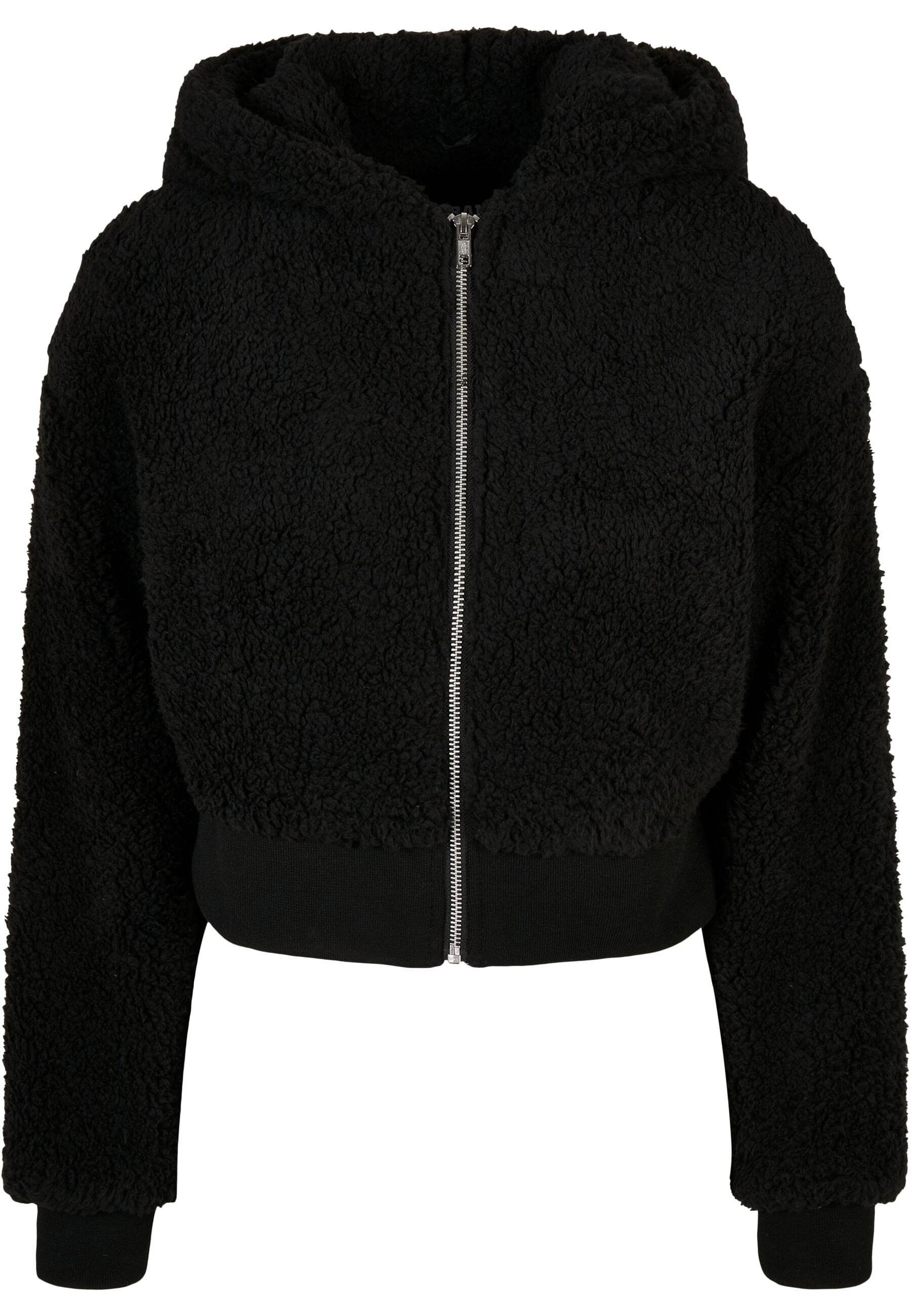 URBAN CLASSICS Allwetterjacke "Urban Classics Damen Ladies Short Oversized Sherpa Jacket" 1 Stk. tlg. mit Kapuze von Urban Classics