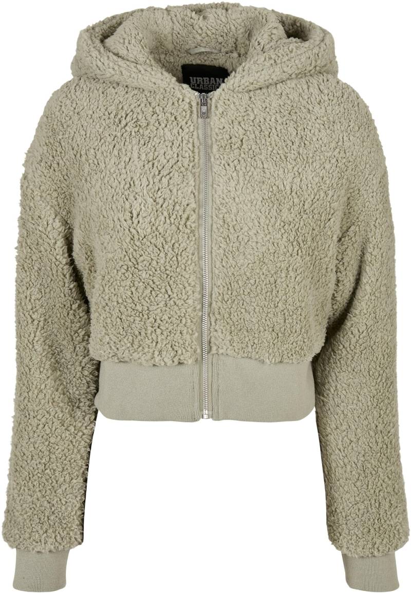 URBAN CLASSICS Allwetterjacke "Urban Classics Damen Ladies Short Oversized Sherpa Jacket" 1 Stk. tlg. mit Kapuze von Urban Classics