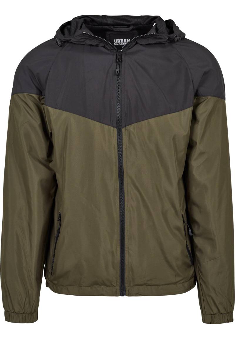 URBAN CLASSICS Allwetterjacke "Urban Classics Herren 2-Tone Tech Windrunner" 1 Stk. tlg. mit Kapuze von Urban Classics