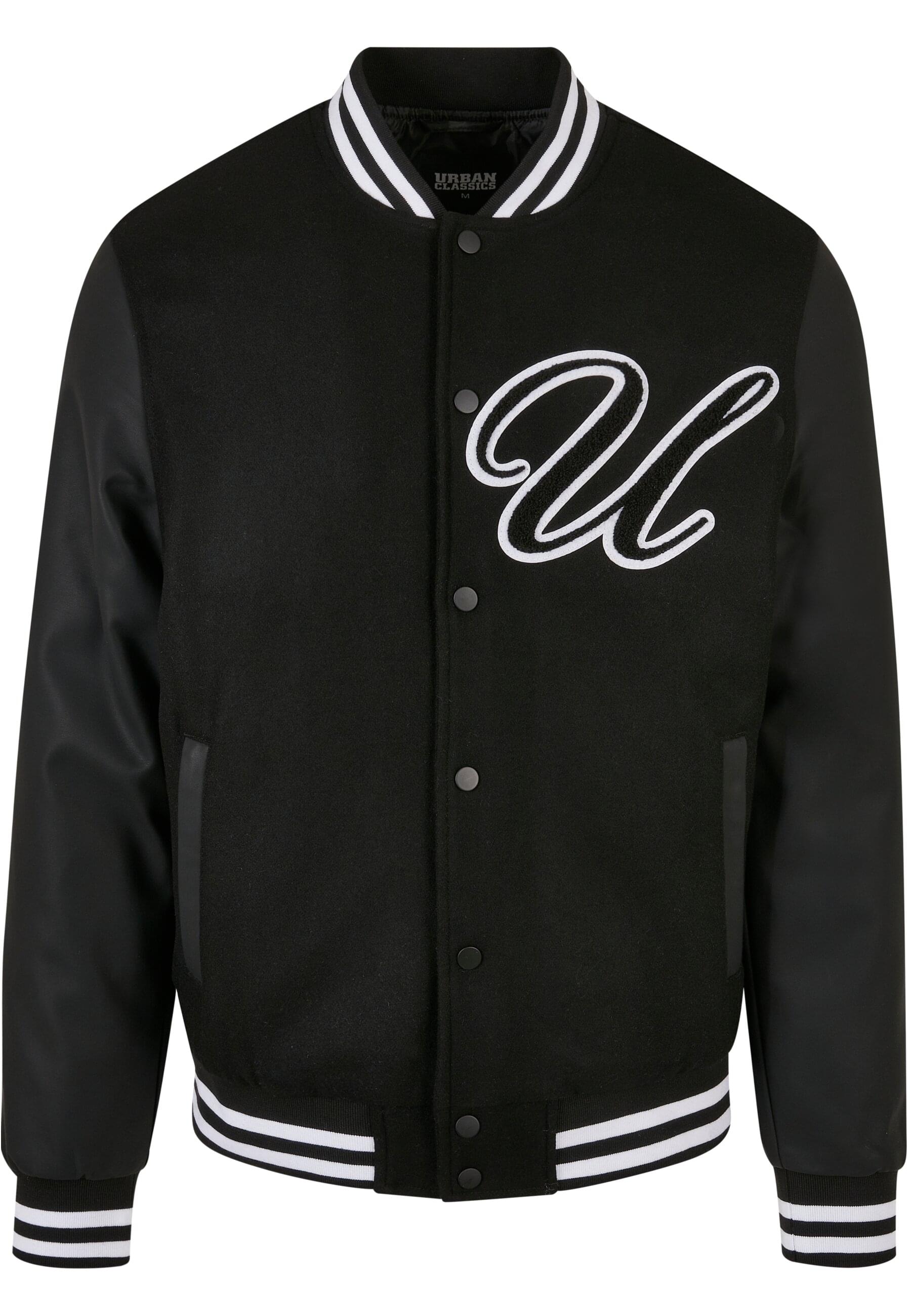 URBAN CLASSICS Allwetterjacke "Urban Classics Herren Big U College Jacket", (1 St.), ohne Kapuze von Urban Classics