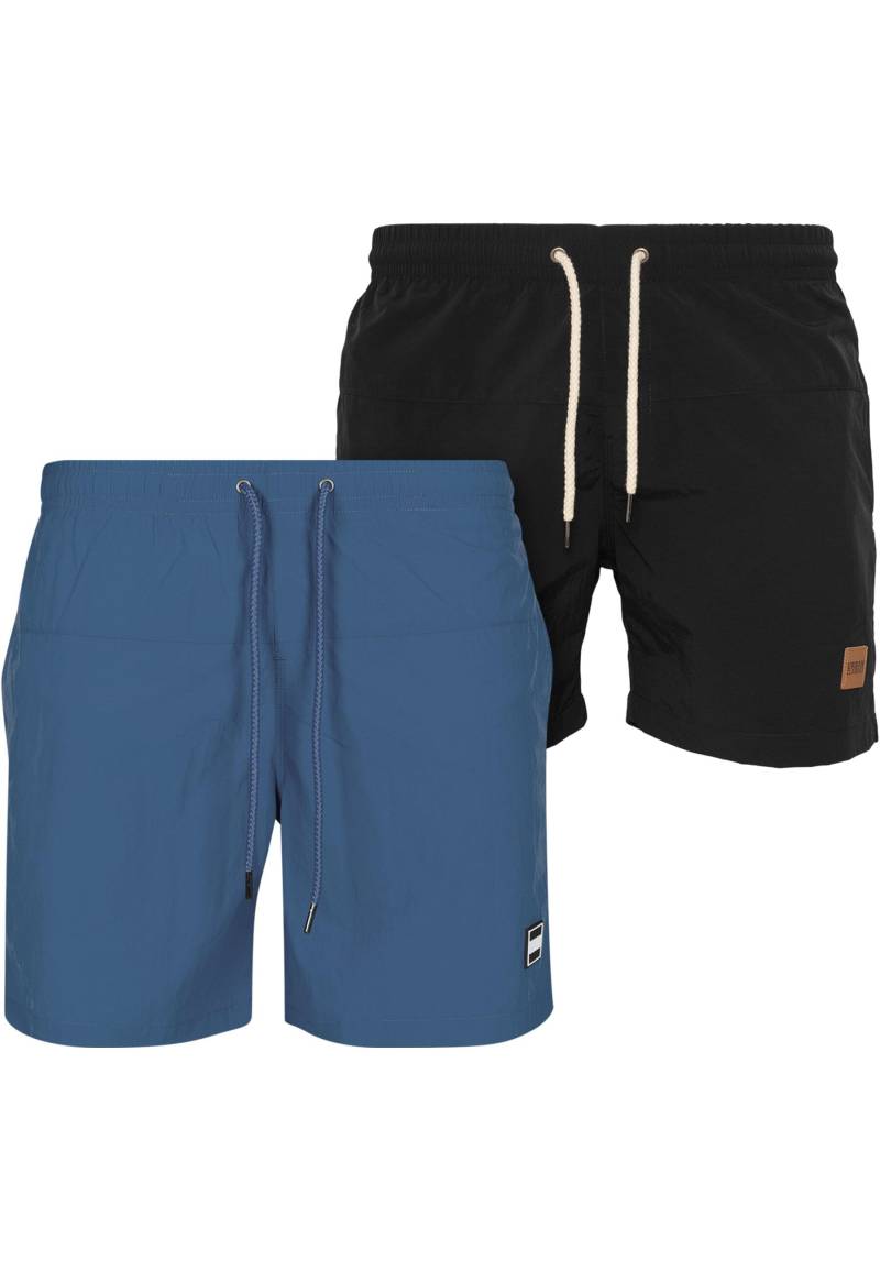 URBAN CLASSICS Badeshorts "Urban Classics Herren Block Swim Shorts 2-Pack" von Urban Classics