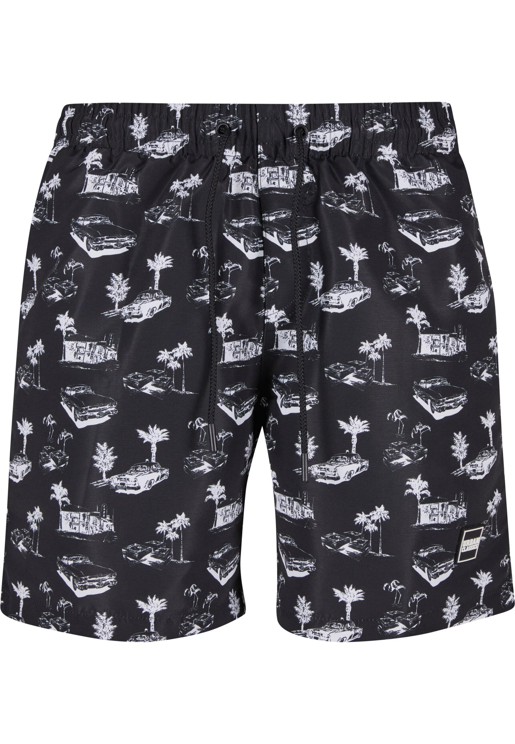 URBAN CLASSICS Badeshorts "Urban Classics Herren Pattern Swim Shorts" von Urban Classics